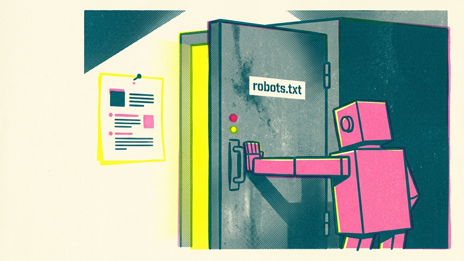 A robots.txt server door blocking a bot from an answer page