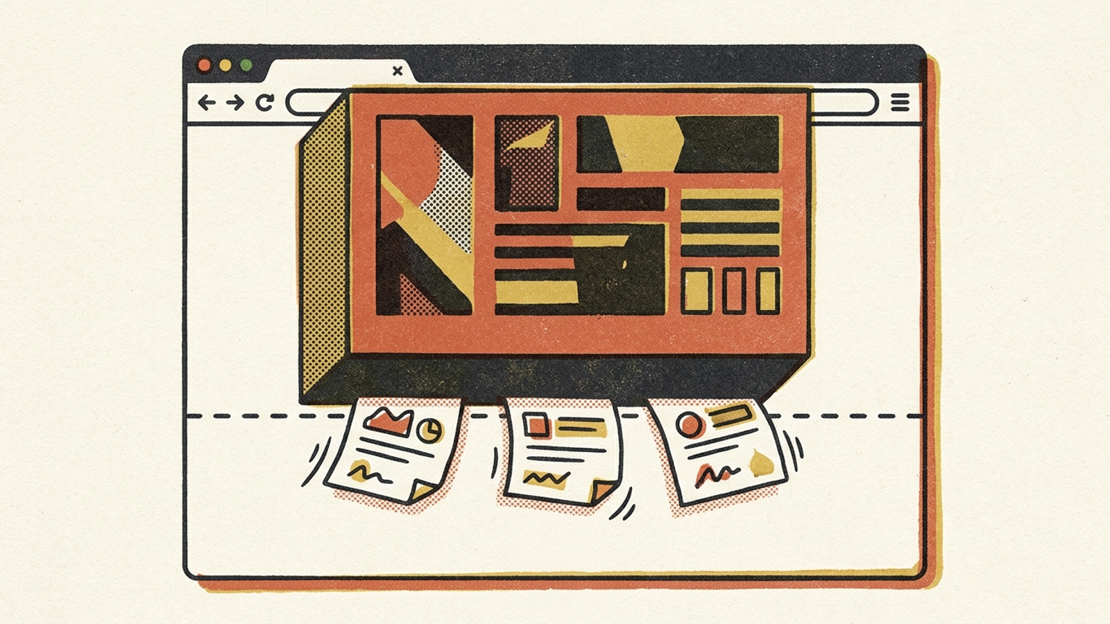 An expanding sponsored ad block pushes organic citation tags down a browser viewport