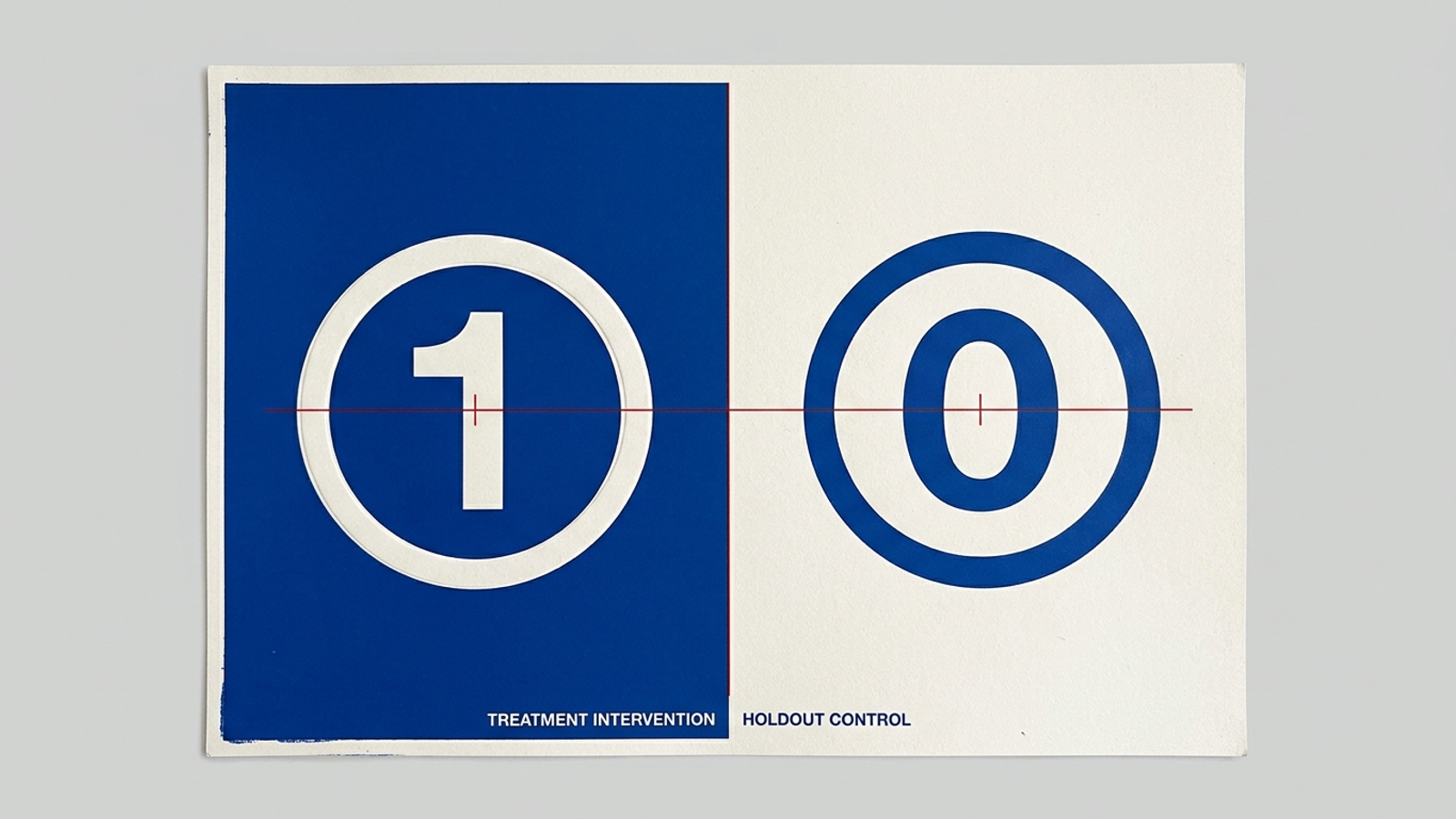 A graphic poster showing a blue numeral 1 beside a black numeral 0, illustrating the binary citation ledger.