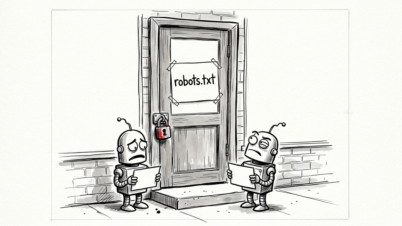 A locked door keeps citation-carrying robots out