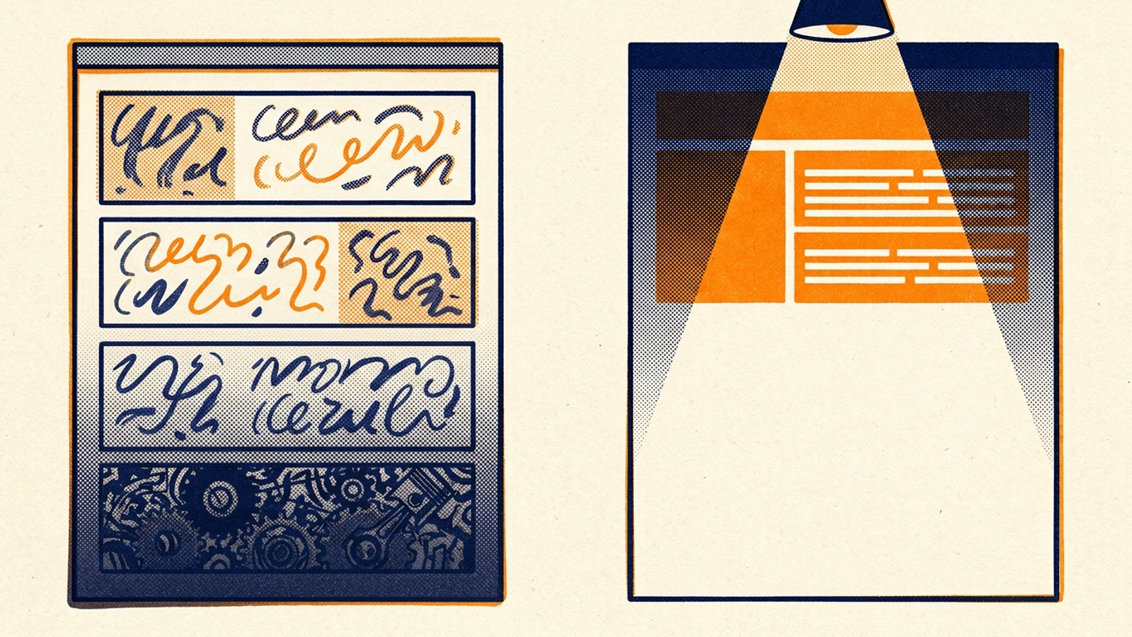 Two retrieval passages side by side: one buries product facts, while the other answers immediately.