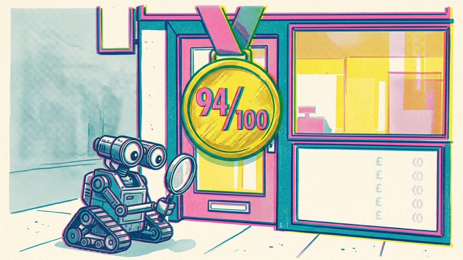 A landing page wearing a 94/100 medal while its pricing remains hidden