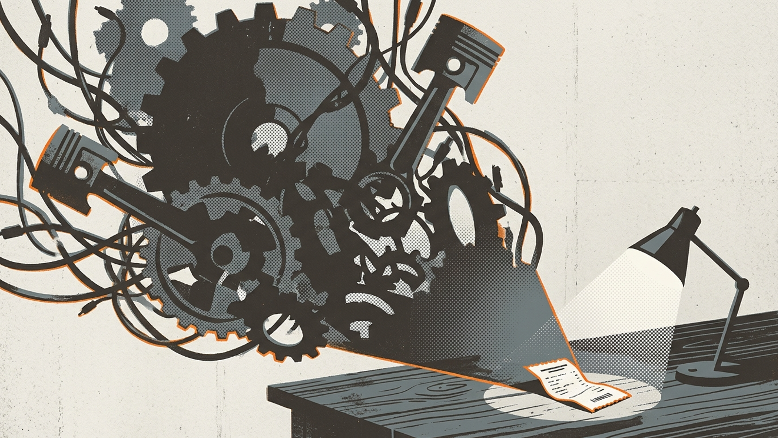 A small printed API receipt casts the shadow of a much larger machine.