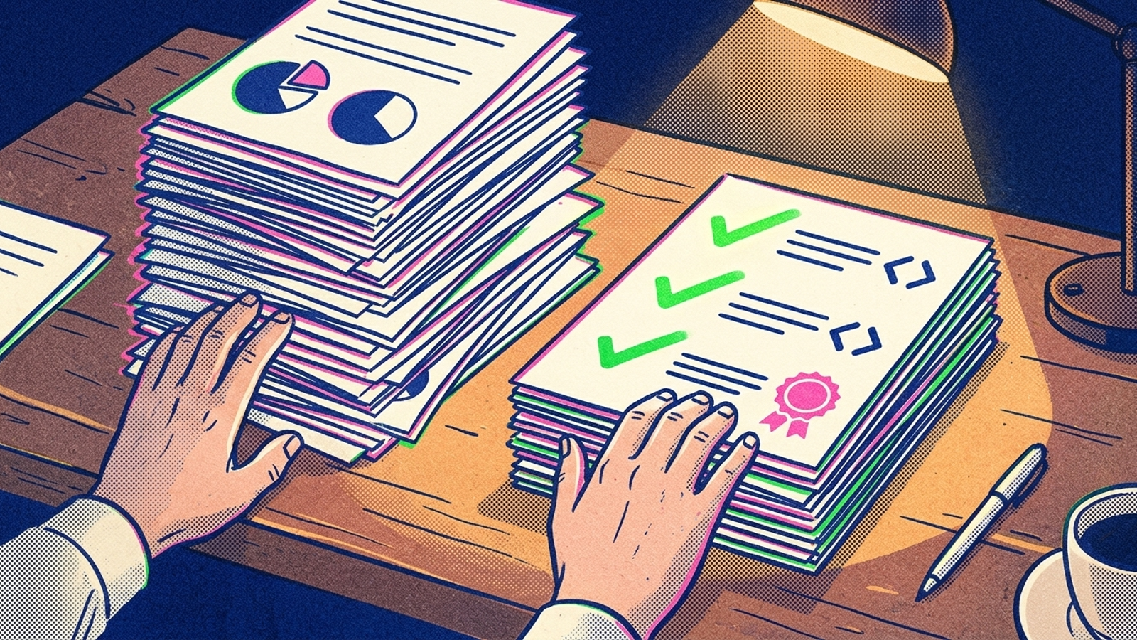 White-label report stack versus shipped website fixes on an agency desk