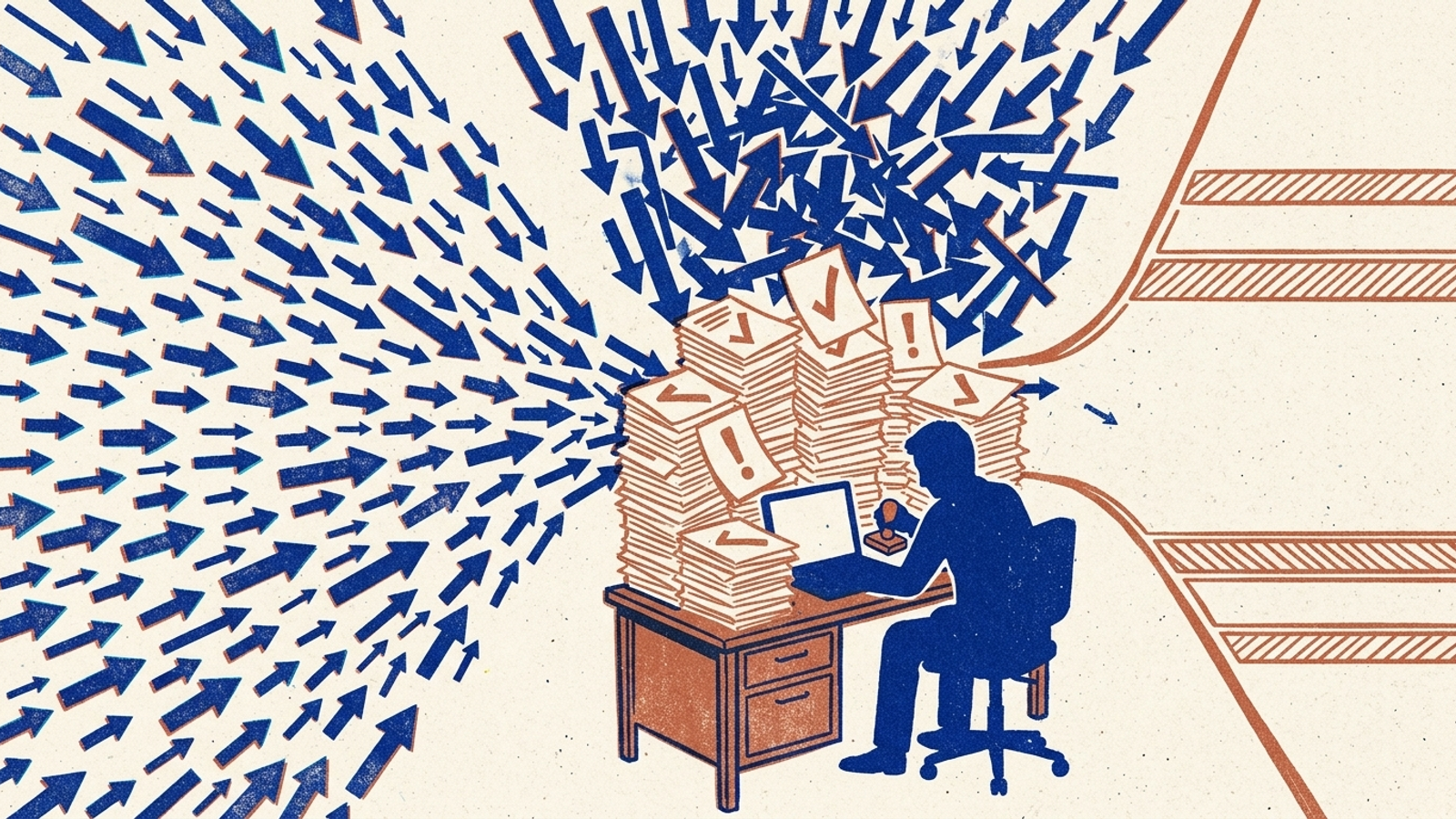Digital ad auction signals bottlenecked at a manual review desk.