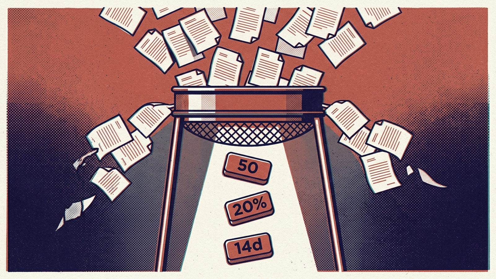 Illustration separating distinct operational details from repetitive explanations.