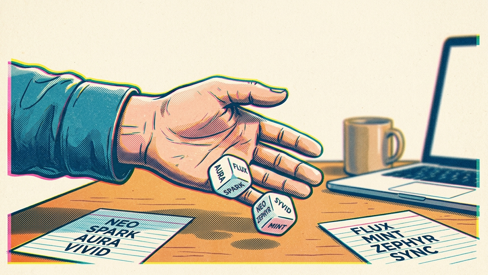 Dice choosing different brand names in answers to the same question