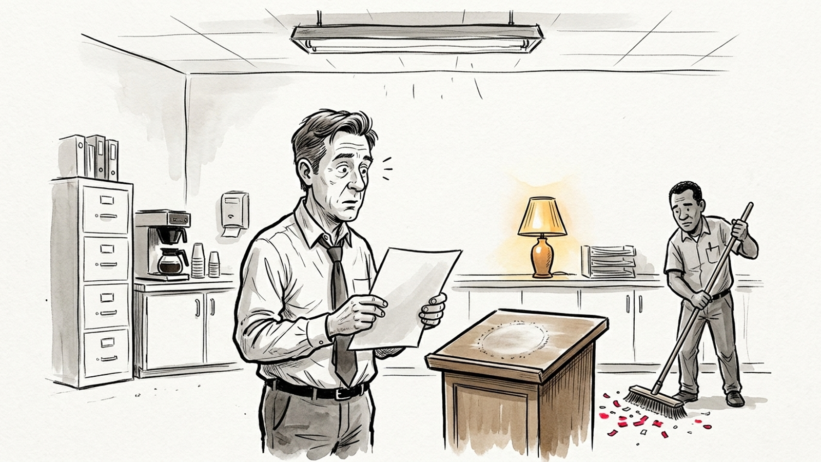 Ink cartoon of a marketer staring at yesterday's AI citation that vanished today