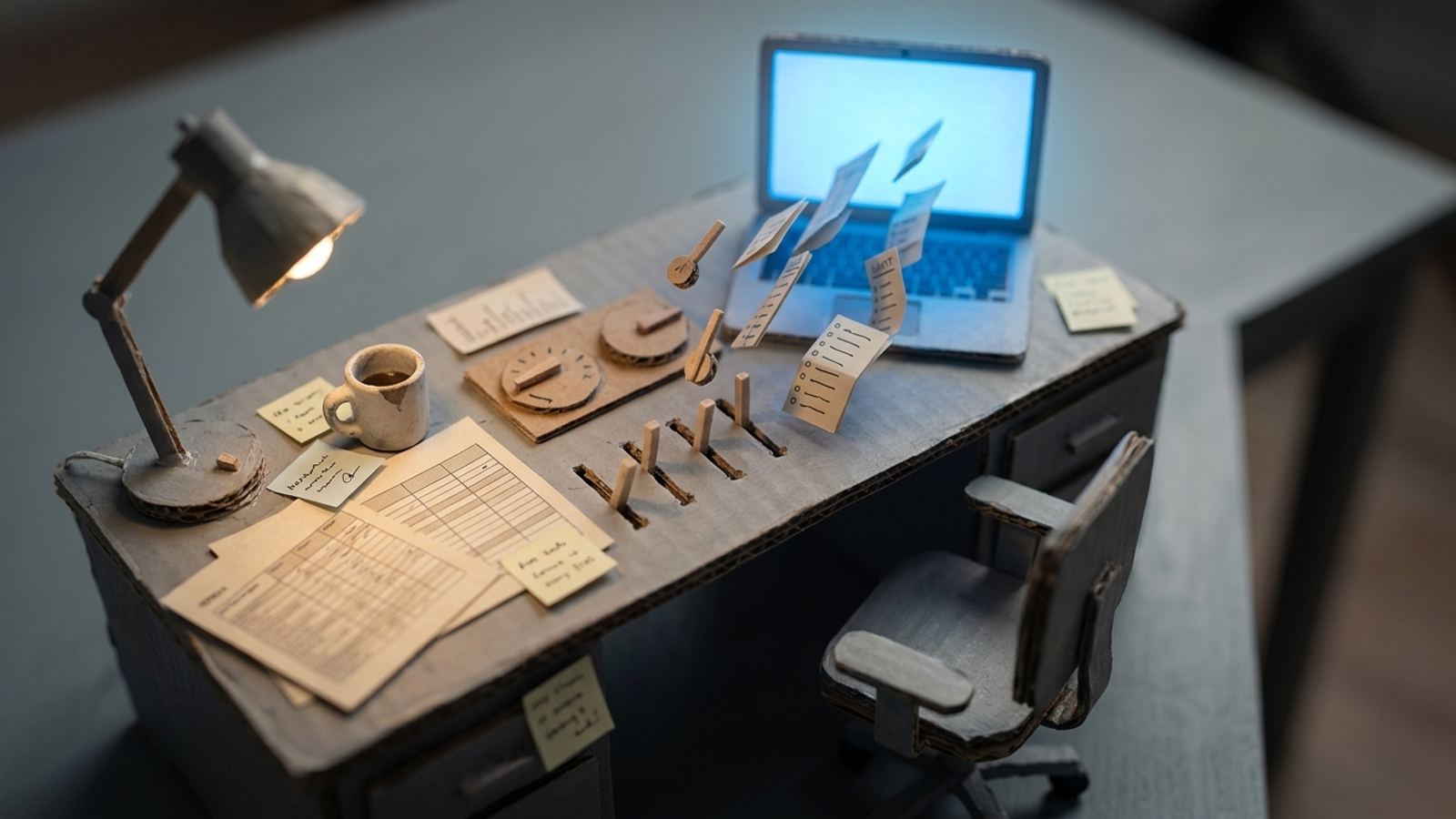 A PPC manager's desk as manual controls disappear into a computer