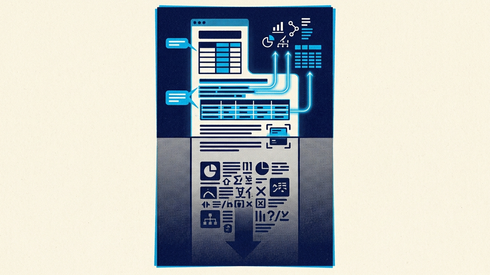 Illustration of a webpage with its direct answers highlighted near the top.
