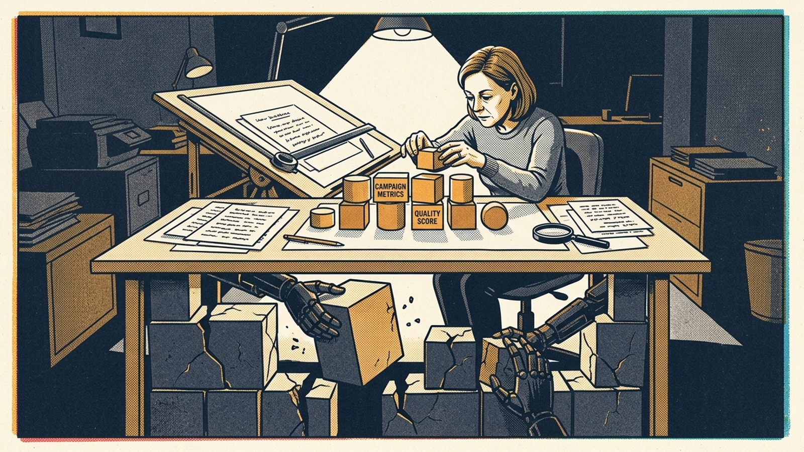 A media manager assembles performance data while unseen website changes undermine it.