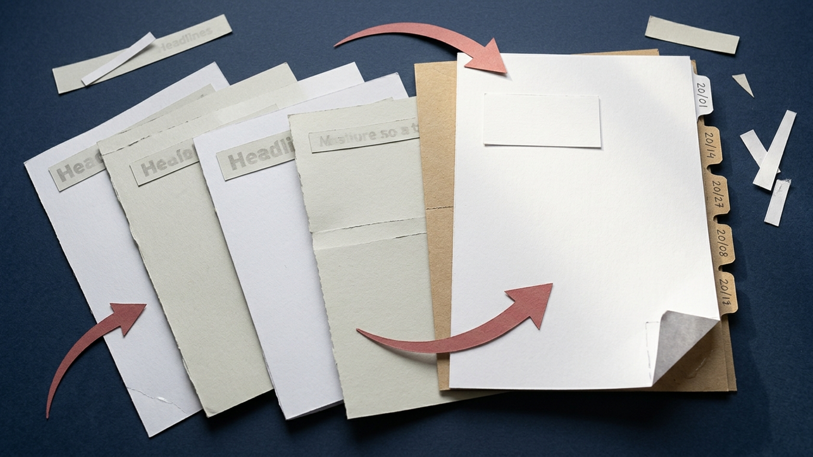 Four overlapping pages folded into one dated canonical page
