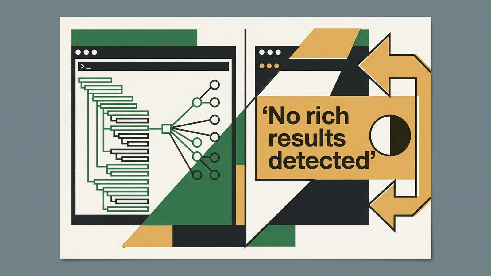 Schema validation beside a rich-results notice; check parsing and entity references separately