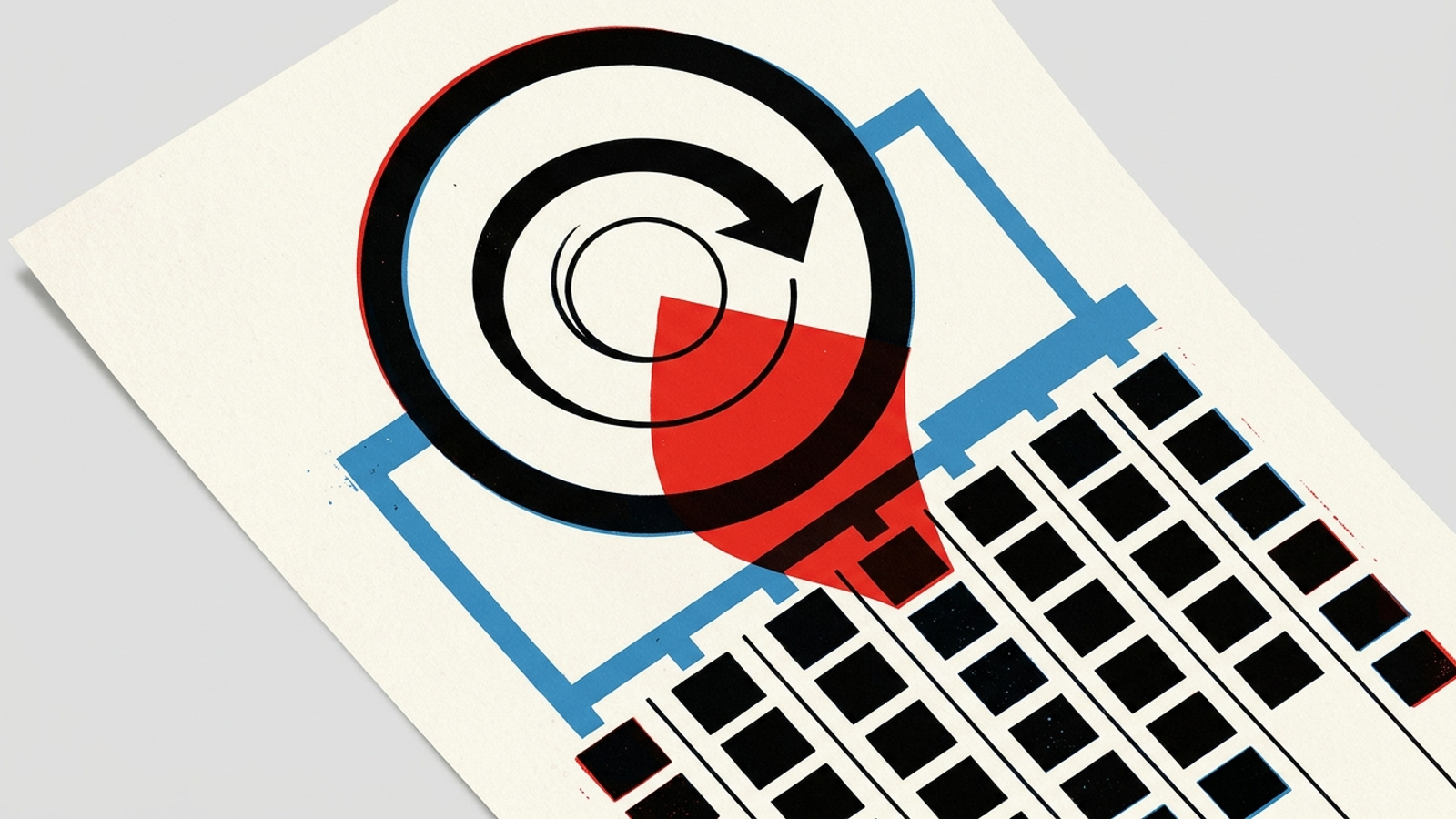 Wall clock wired to a spreadsheet calendar firing off weekly AI prompt runs