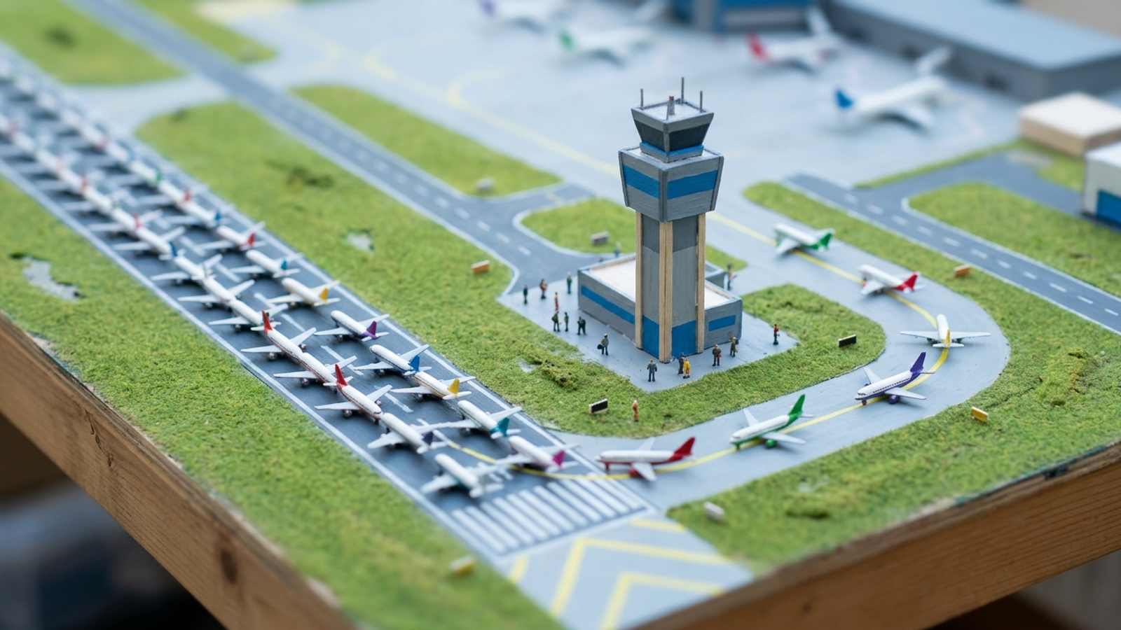 Small traffic control tower routing client-domain planes around a developer queue